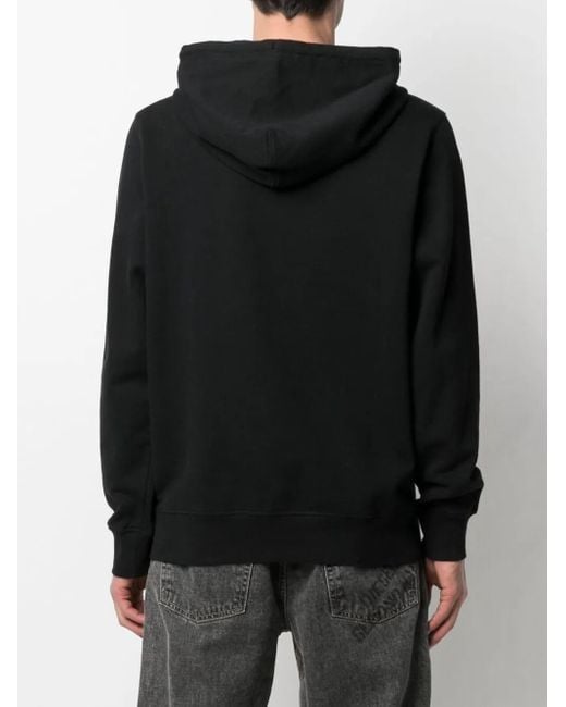 Sudadera con capucha y parche del logo DIESEL de hombre de color Black