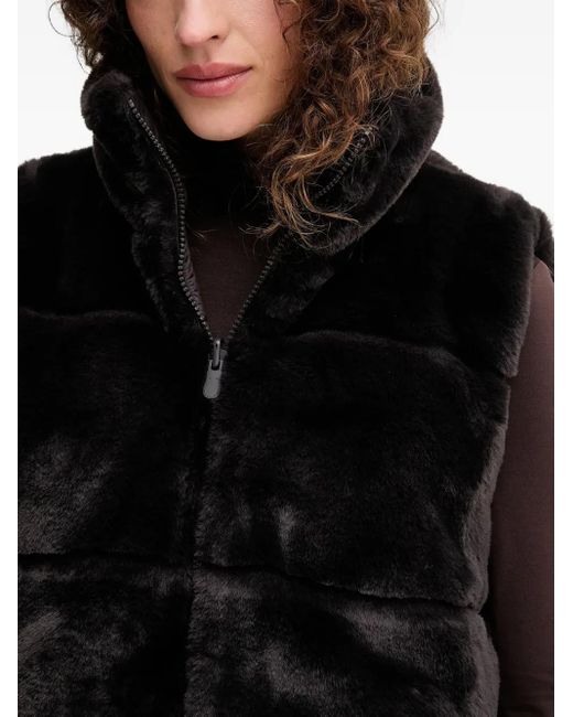 Save The Duck Black Nives Faux-Fur Gilet