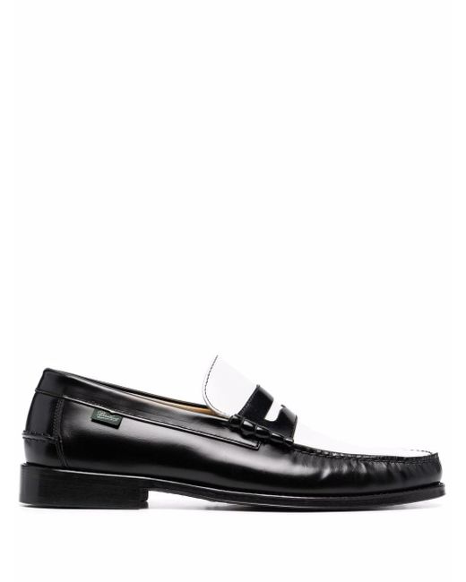 Paraboot Black Two-tone Leather Loafers for men