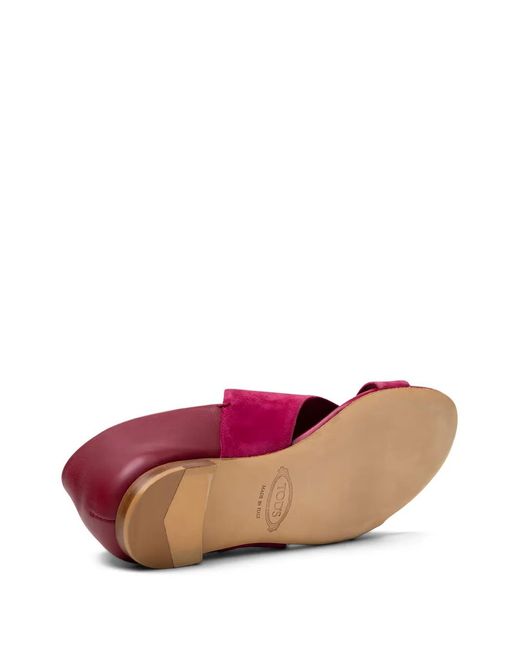 Tod's Purple Open-Toe Pumps