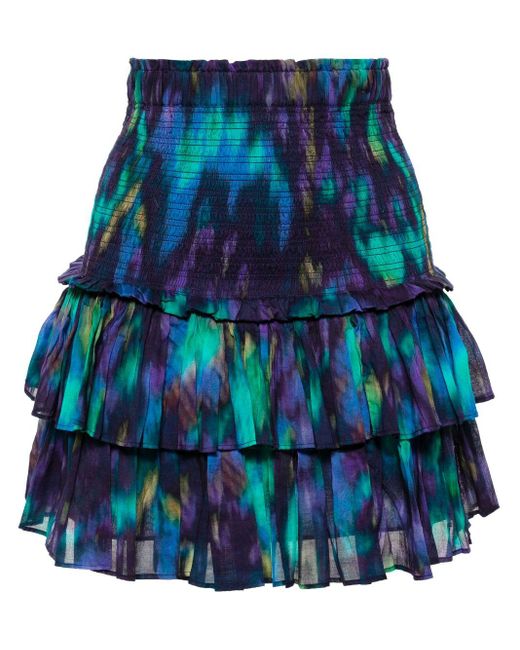 Minifalda Naomi con estampado abstracto Isabel Marant de color Blue