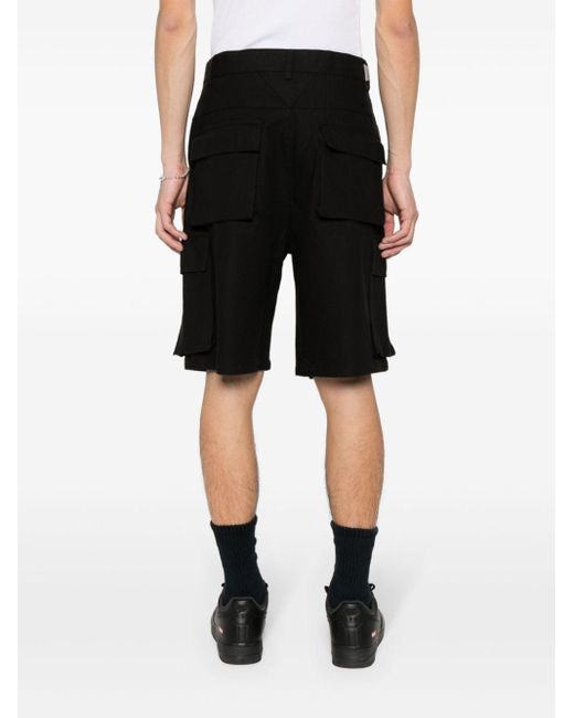Represent Cargo-Shorts mit Logo-Schild in Black für Herren