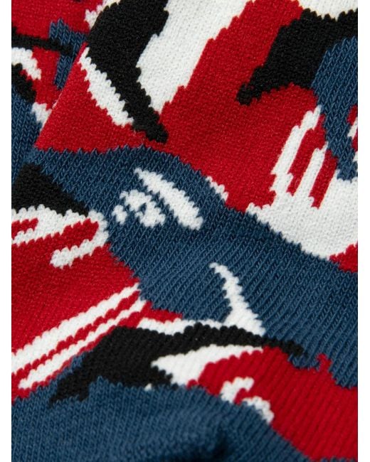 Aape By A Bathing Ape Blue Camouflage Logo Socks for men