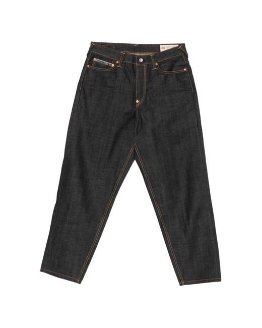 Evisu Black Logo-Print Jeans for men