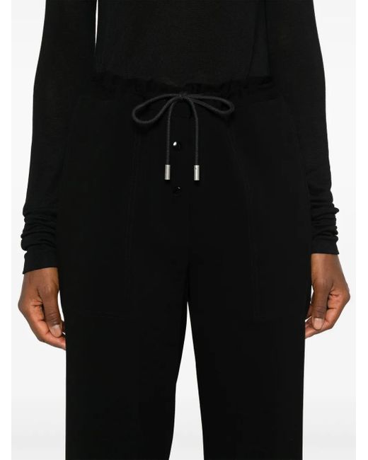 The Row Black Bonnette Trousers - Women's - Wool/polyamide
