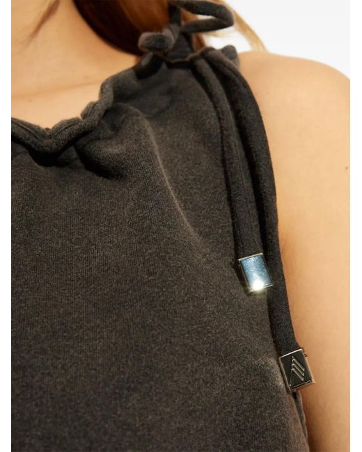 The Attico Brown Drawstring Cotton Tank Top