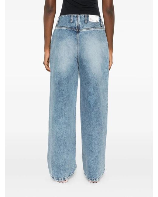 Lois Blue Button-Fly Jeans