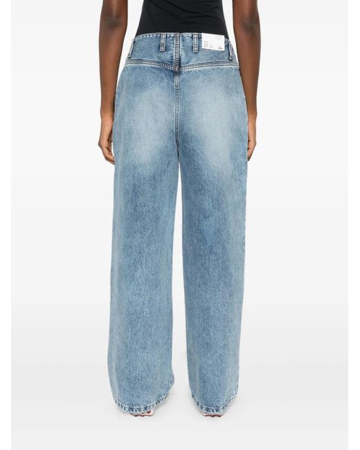 Lois Blue Button-Fly Jeans