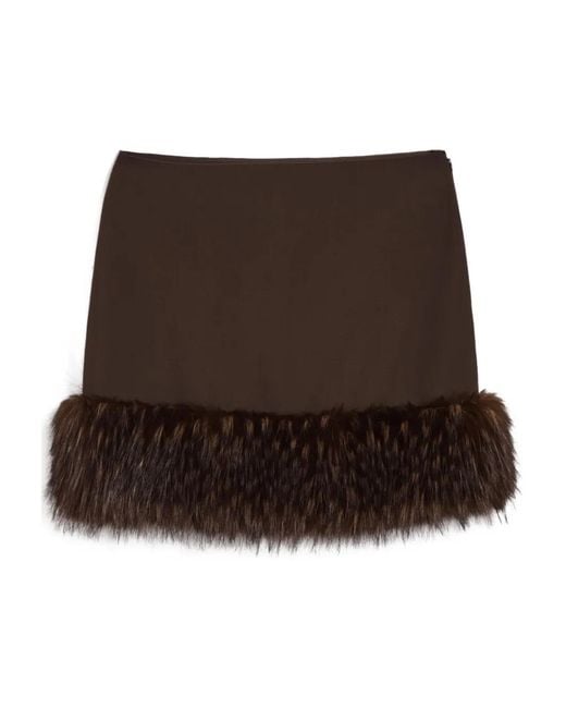 Apparis Brown Meadow Mini Skirt