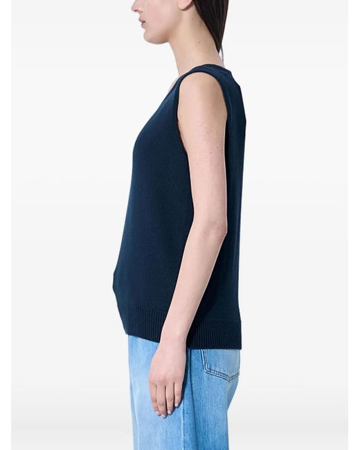 The Row Blue V-Neck Vest