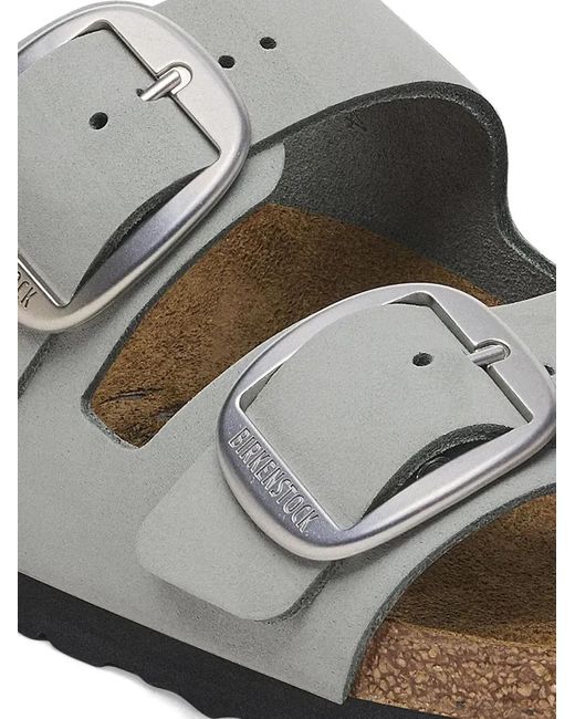 Birkenstock White Arizona Double-Buckle Slide Sandals