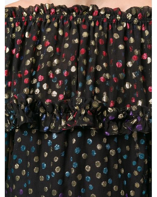 Saint Laurent Black Fil-Coupé Blouse