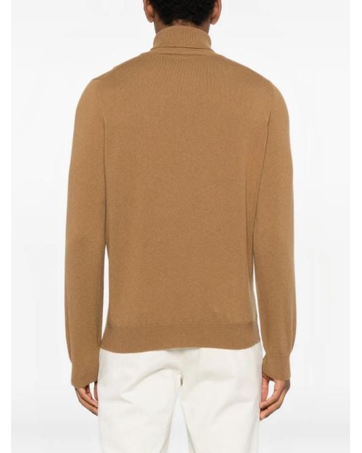 Gran Sasso Brown T-Shirt À Col Roulé for men