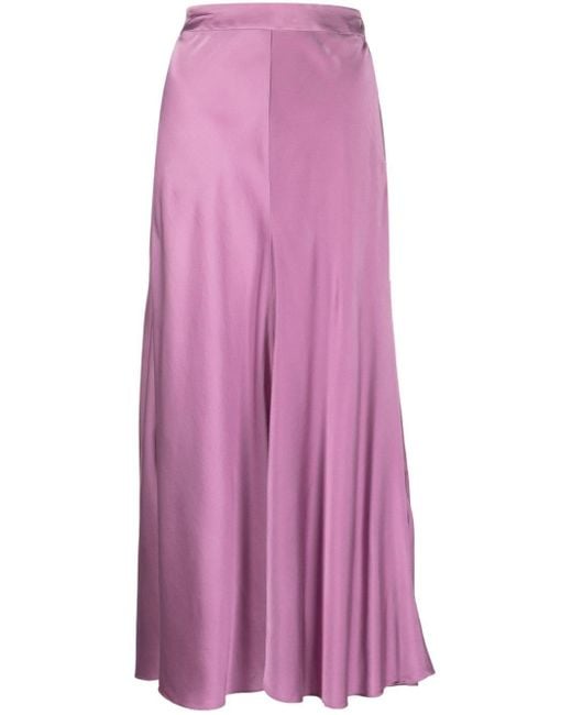 Forte Forte Purple Bias-cut Silk Skirt