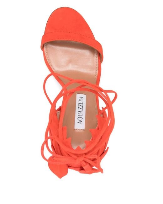 Aquazzura Red Hibiscus Sandals