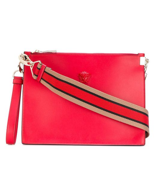 Versace Red Palazzo Medusa Wristlet Clutch Bag