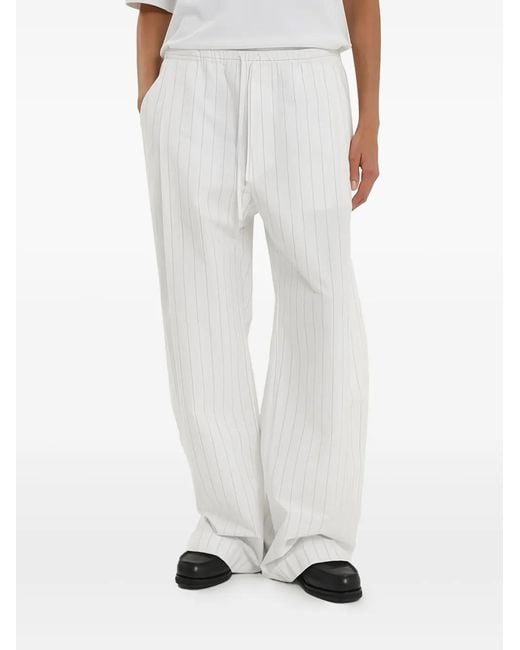 1989 STUDIO Gestreepte Broek in het White