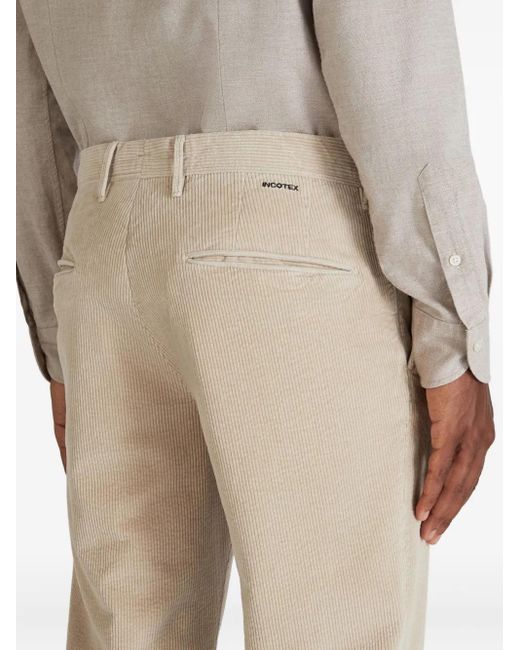 Slowear Natural Corduroy Tapered Trousers for men