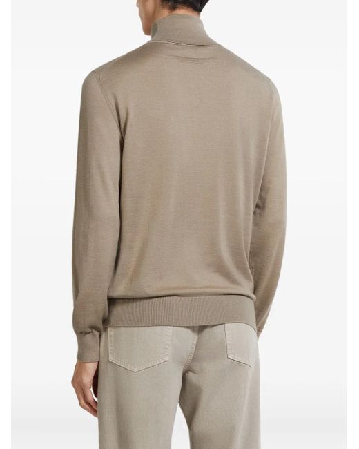 Jersey con cuello alto Zegna de hombre de color Natural