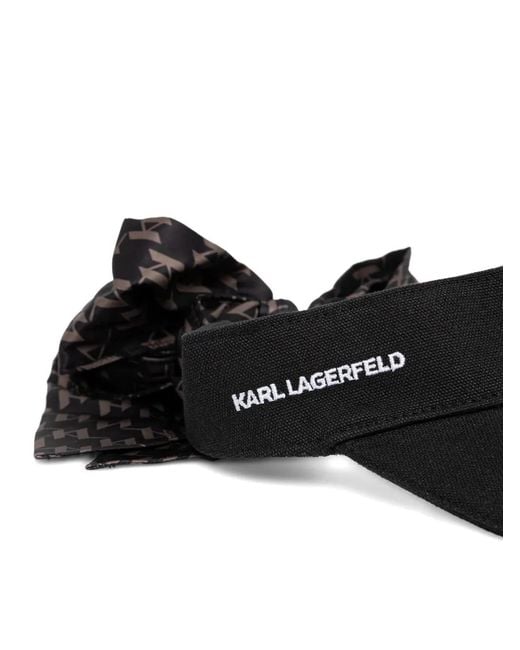 Karl Lagerfeld Black K/Ikonik 2 Visor Hat