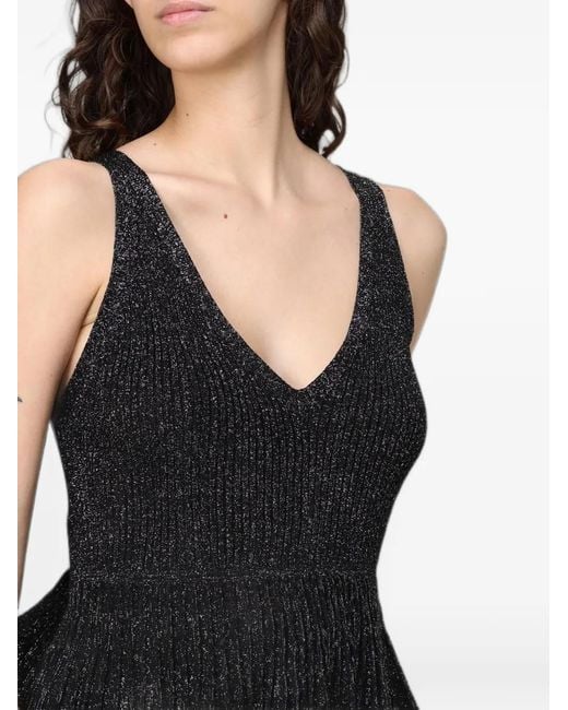 Moschino Black V-Neck Top