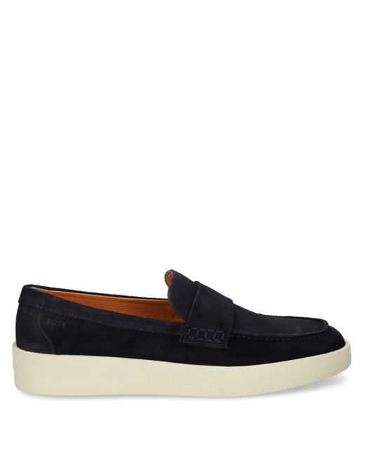 Boss Loafer aus Wildleder in Black für Herren