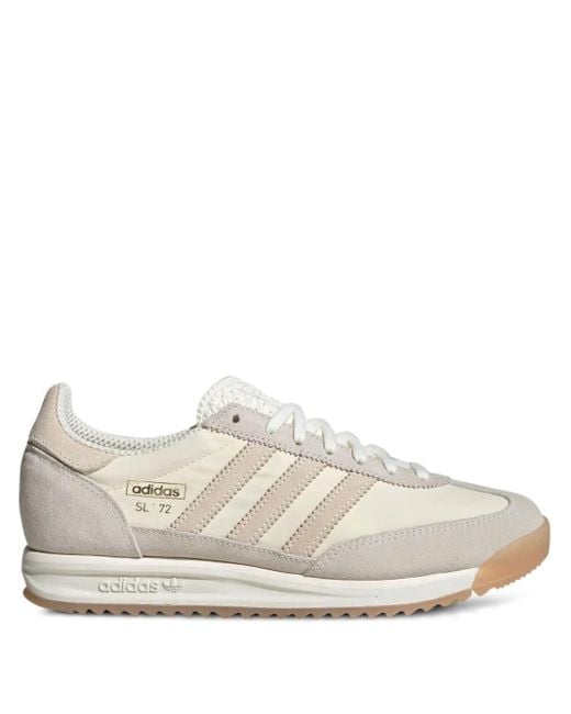 Adidas White Sl 72 Suede Sneakers