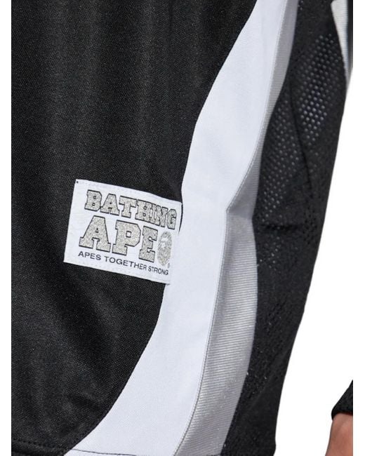 T-Shirt Con Applicazione di A Bathing Ape in Black da Uomo