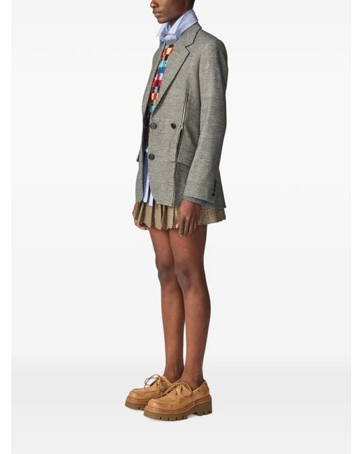 Monse Gray Deconstructed-Lapel Double-Breasted Jacket