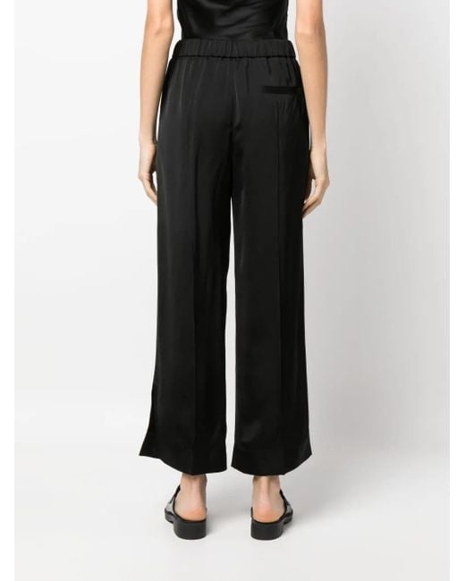 Jil Sander Black Elasticated-Waist Wide-Leg Trousers