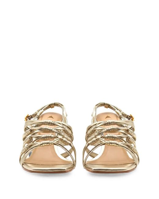 Carrano White Strappy Leather Sandals
