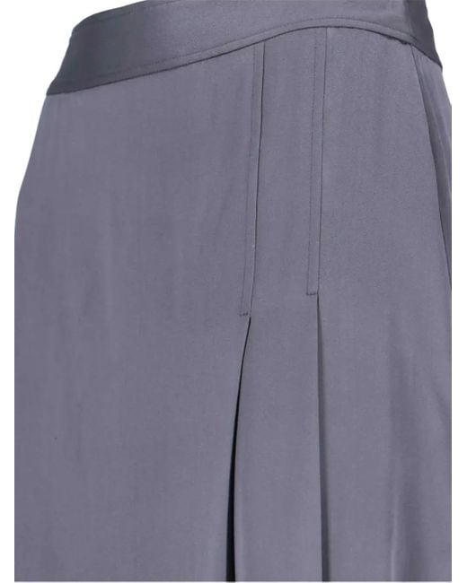 Aspesi Gray Pleated Long Skirt