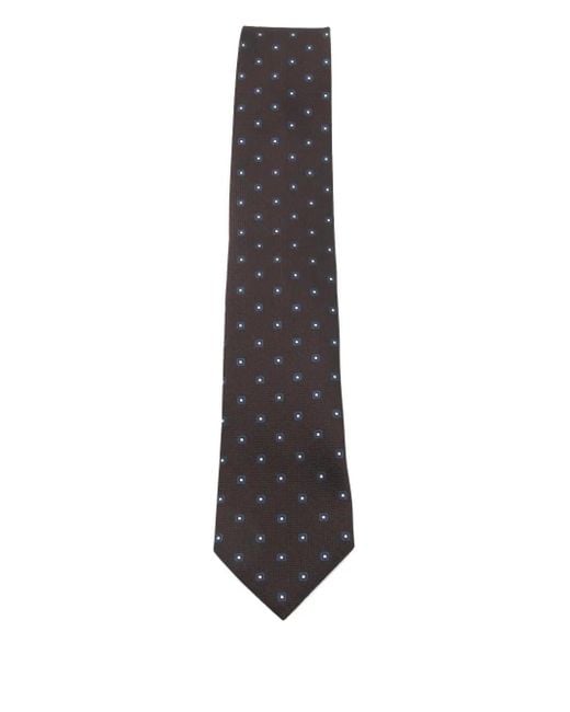 Zegna White Square-pattern Tie for men