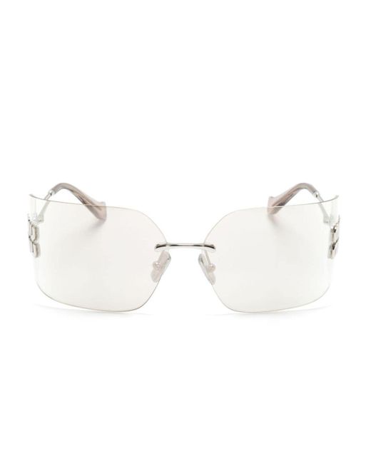 Miu Miu Natural Runway Wraparound-frame Sunglasses