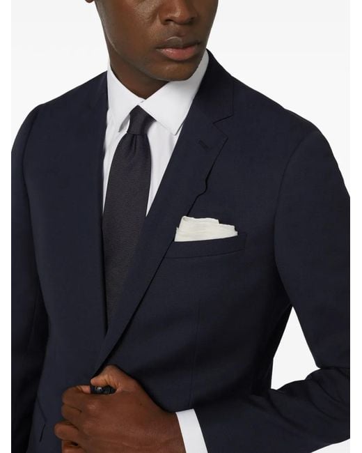 Boggi Blue Patterned Wool Blazer for men