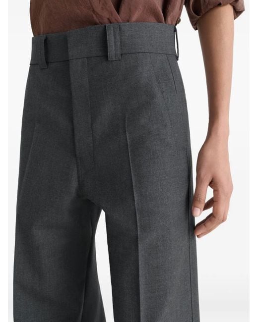 Lemaire Black Klassische Hose Mit Bügelfalten