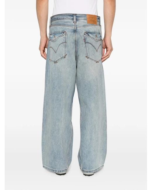 Levi's Blue Faded Wide-Leg Jeans for men