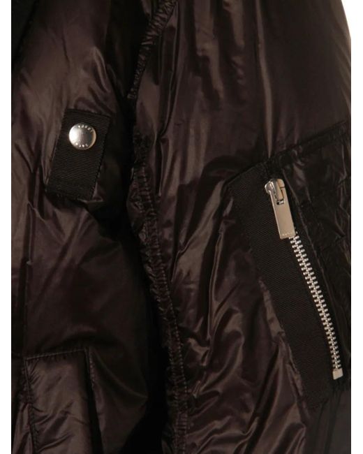 Sacai Black Double-Breasted Puffer Jacket