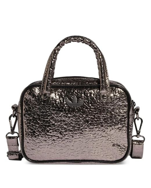 Adidas Black Adicolor Xs Crackle-Effect Shoulder Bag