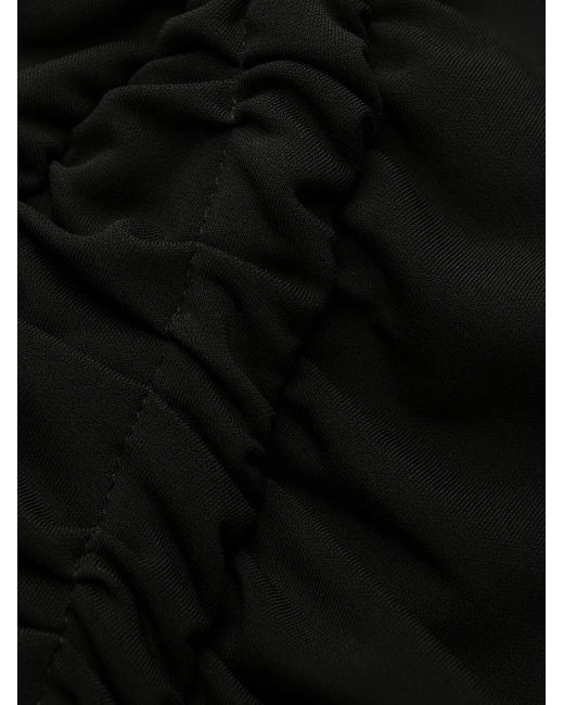 Off-White c/o Virgil Abloh Black Asymmetric Ruched Minidress