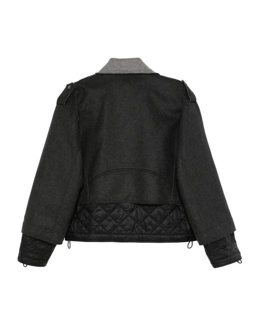 Iceberg Black Double-Layer Biker Jacket
