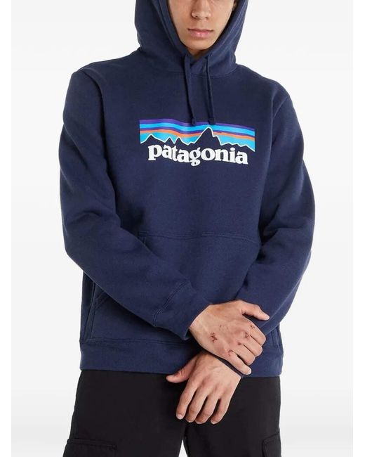 Patagonia Blue Uprisal Logo-Print Hoodie for men