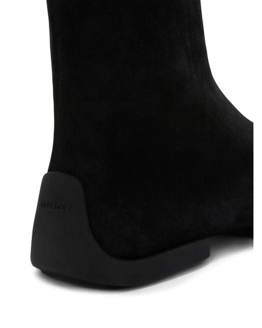 Jil Sander Black Suede Ankle Boots for men