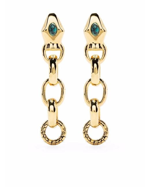 Aurelie Bidermann Metallic Tao Hängeohrringe Im Schlangen-Design