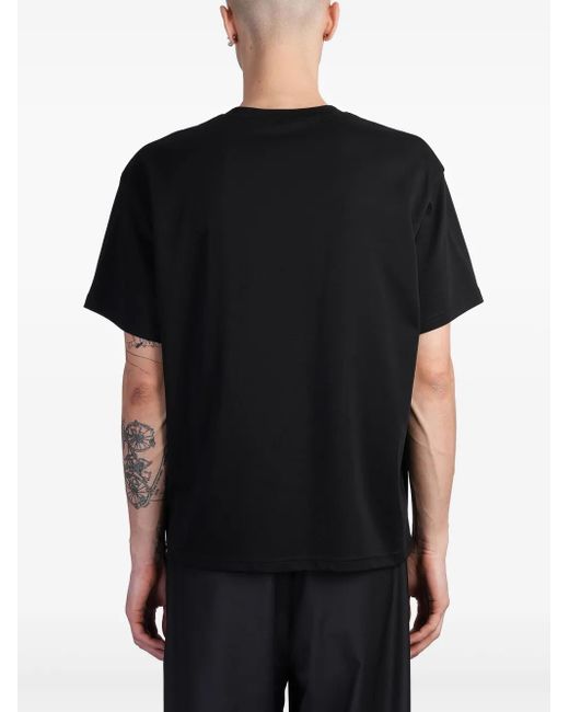 Attachment Black Cotton T-Shirt for men