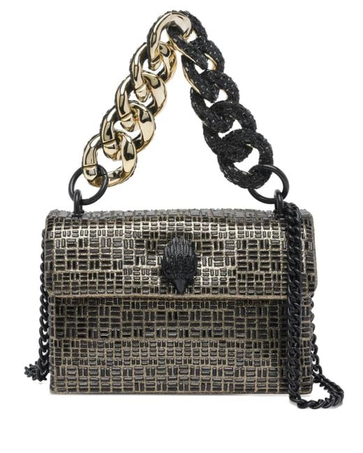 Kurt Geiger Black Mini Kensington Chain Shoulder Bag
