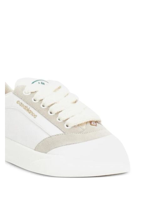 Casablanca White Multi-Texture Panelled Sneakers for men