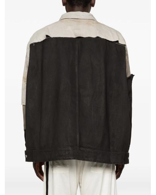 Rick Owens Gray Jumbo Worker Panelled Jacket for men
