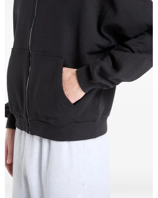 Adidas Black Essentials Zip-Up Hoodie for men