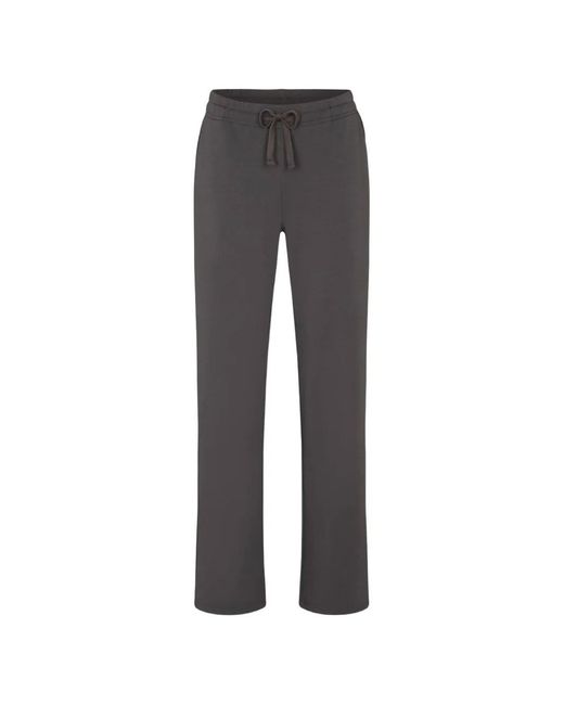 Juvia Gray Wide-Leg Track Pants